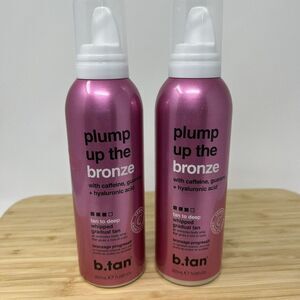 Lot Of 2 B.TAN Plump Up the Bronze Whipped Gradual Self Tanner Tan‎ To Deep
